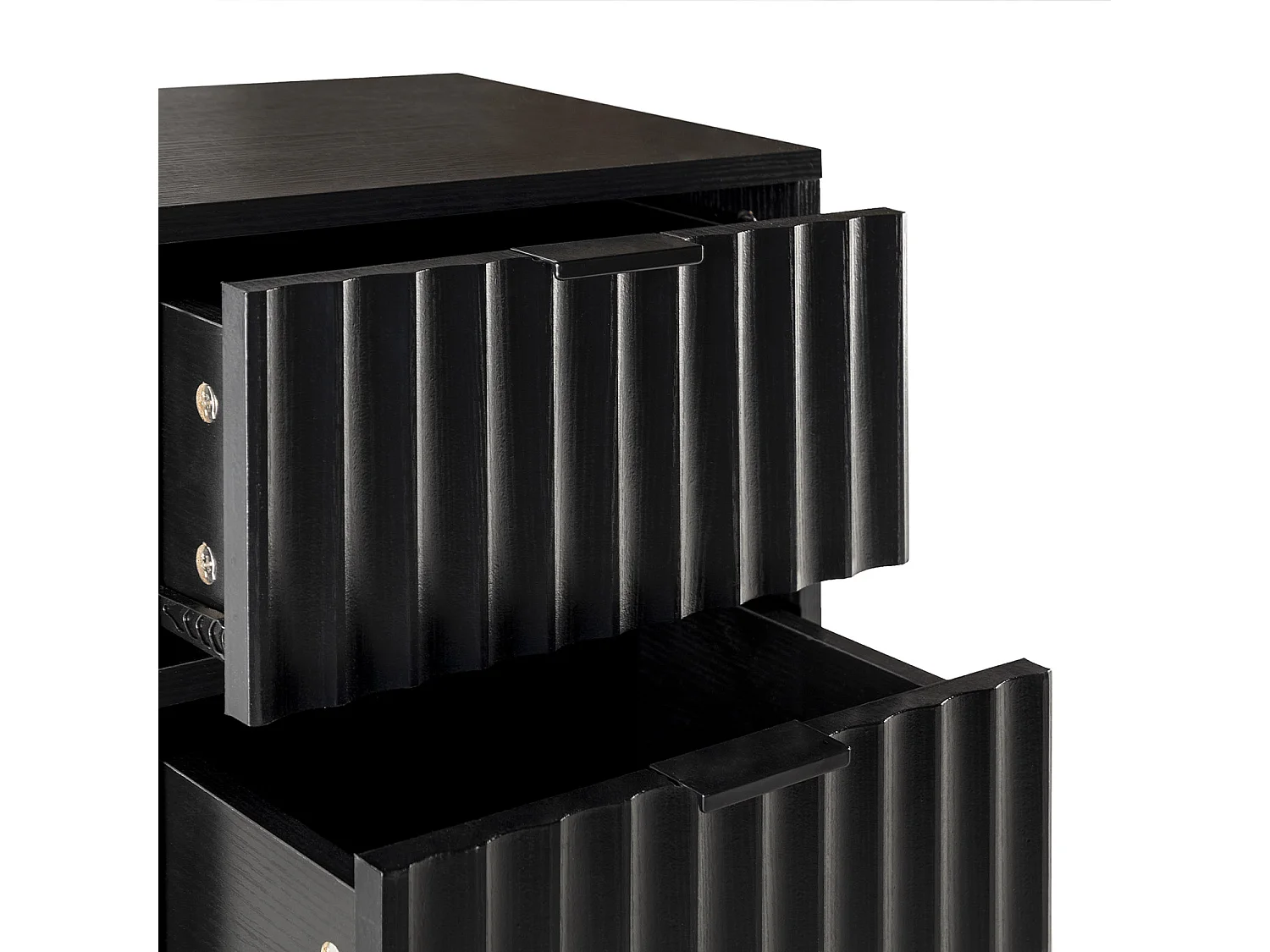 Comodino Lluvia 2 cassetti colore nero