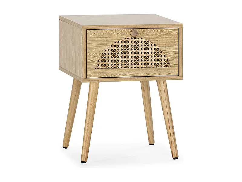 Mesa de cabeceira Luna 1 gaveta cor carvalho