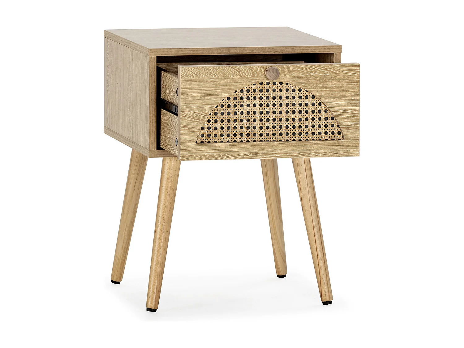 Mesa de cabeceira Luna 1 gaveta cor carvalho