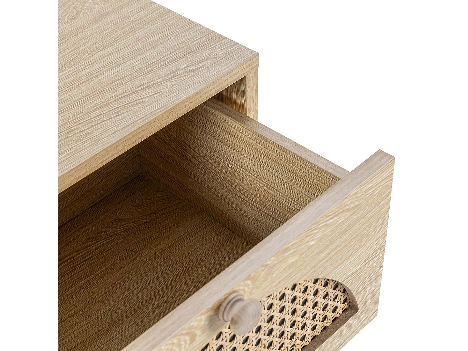 Mesa de cabeceira Luna 1 gaveta cor carvalho