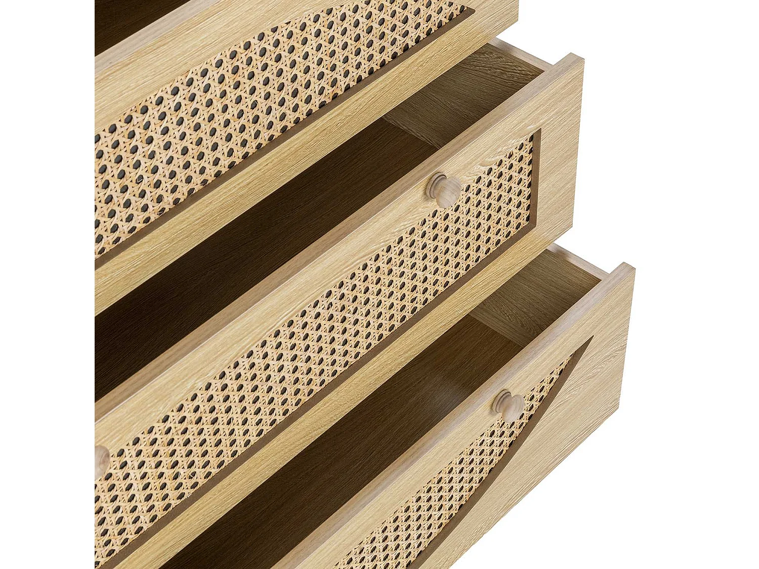 Cômoda Luna 3 gavetas cor carvalho