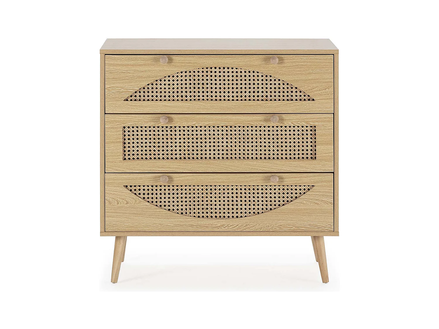 Kommode Luna 3 Schubladen, eichefarben