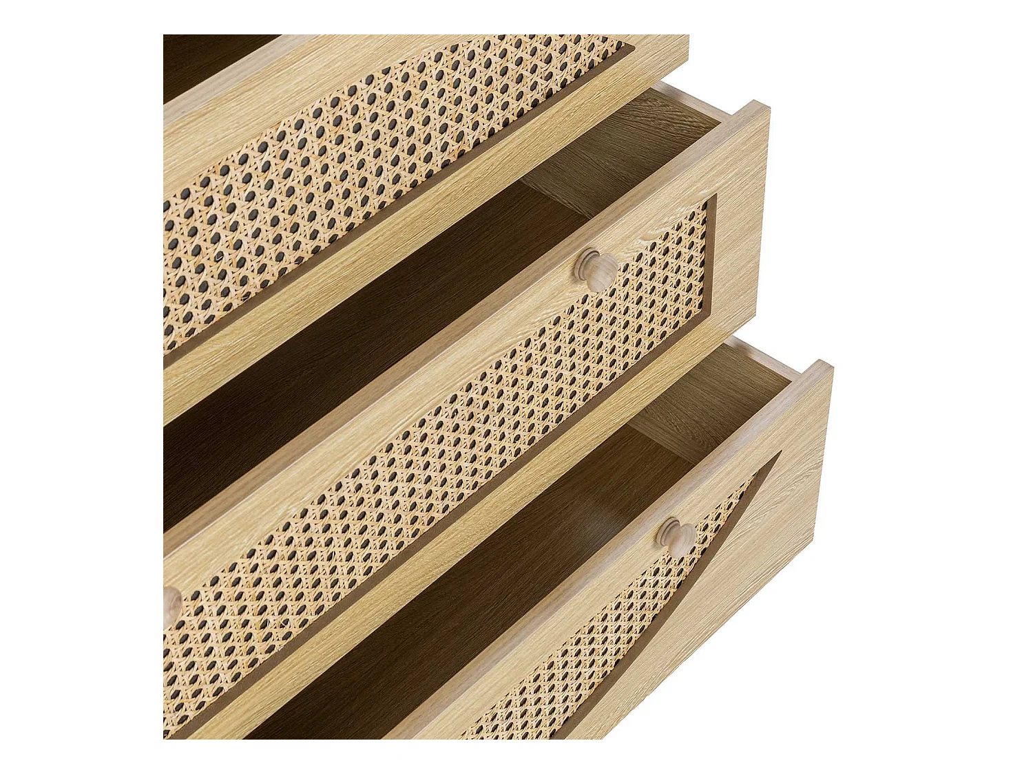 Kommode Luna 3 Schubladen, eichefarben