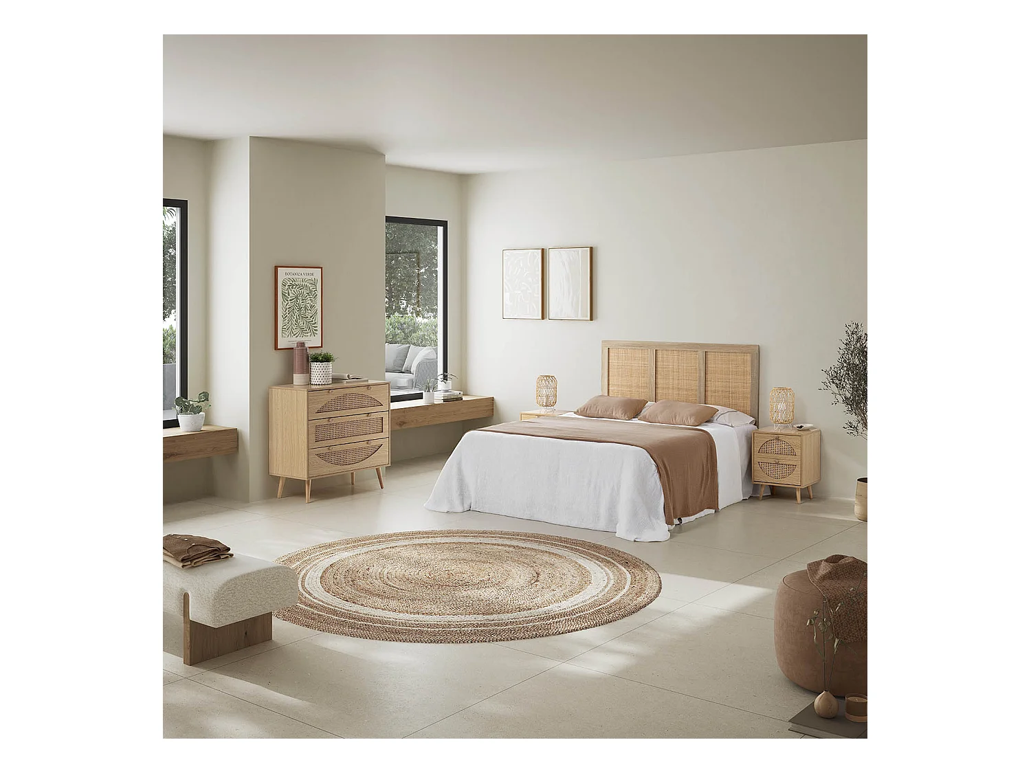 Kommode Luna 3 Schubladen, eichefarben