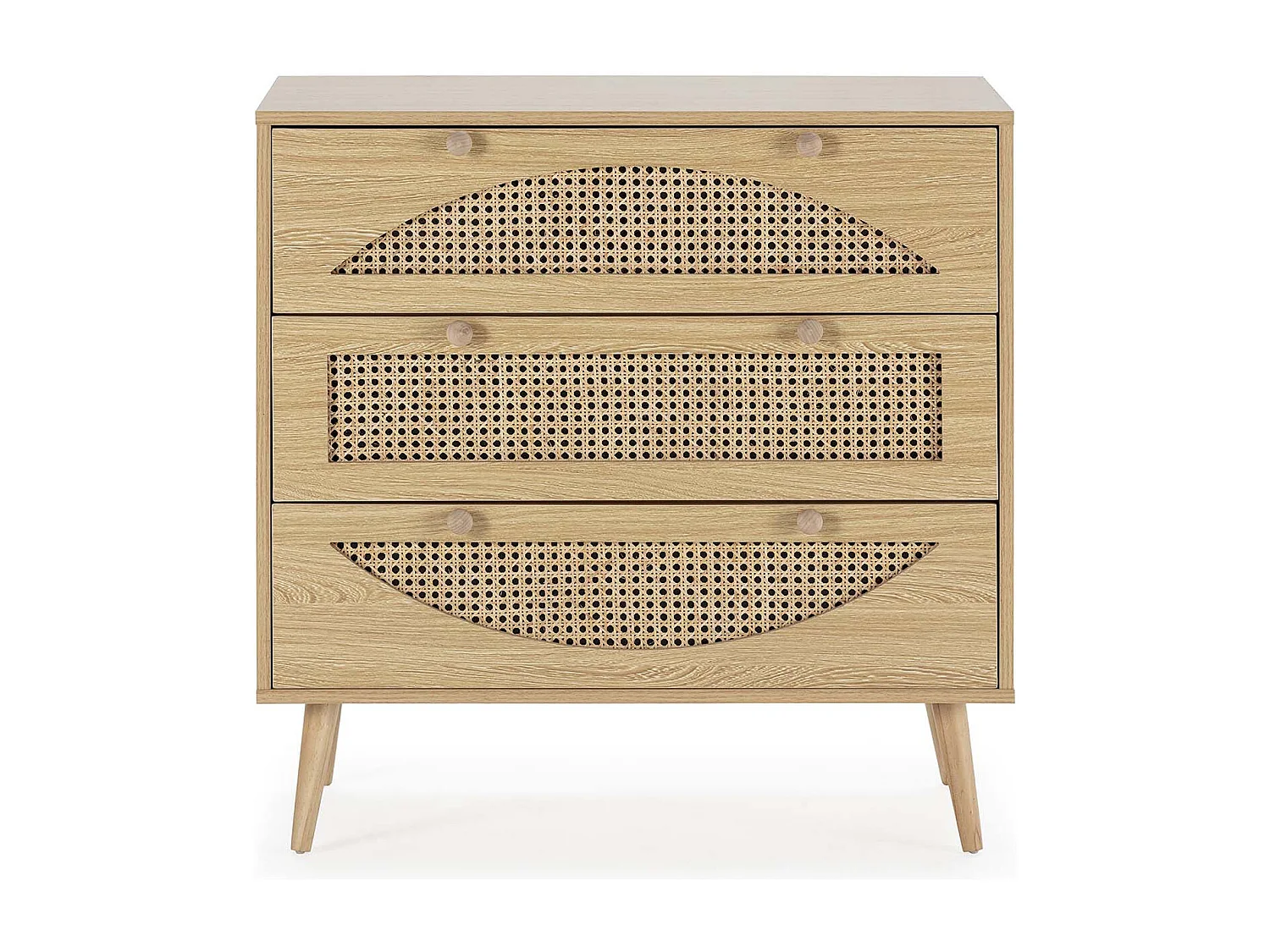 Commode Luna 3 tiroirs couleur chêne