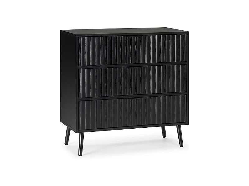 Komoda z trzema szufladami koloru czarnego