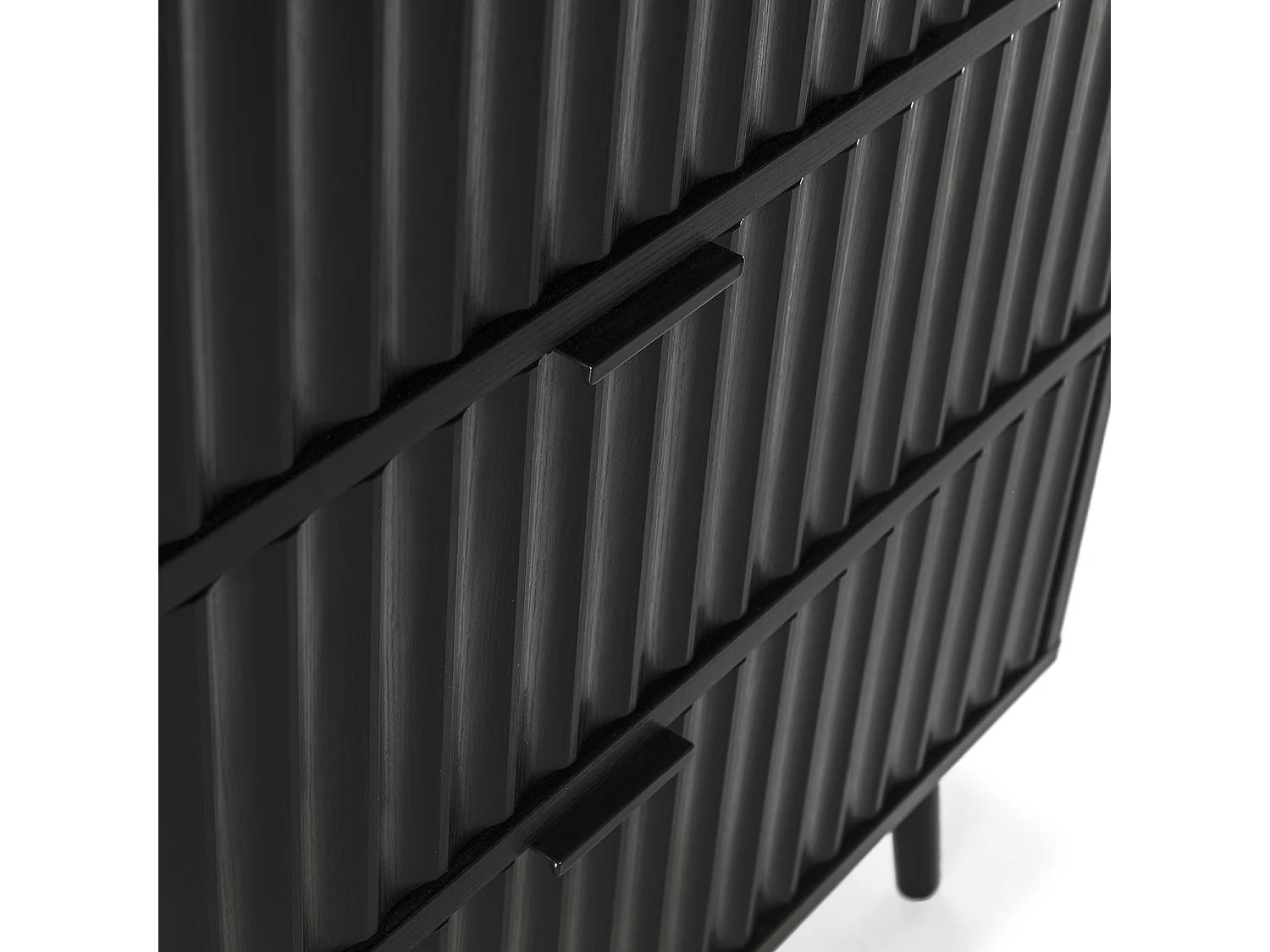 Cómoda de noche Lluvia 3 cajones color Negro