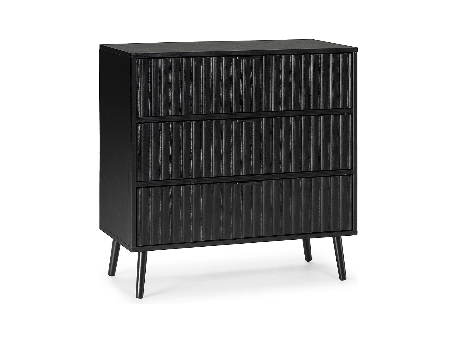 Commode Lluvia 3 tiroirs couleur noir