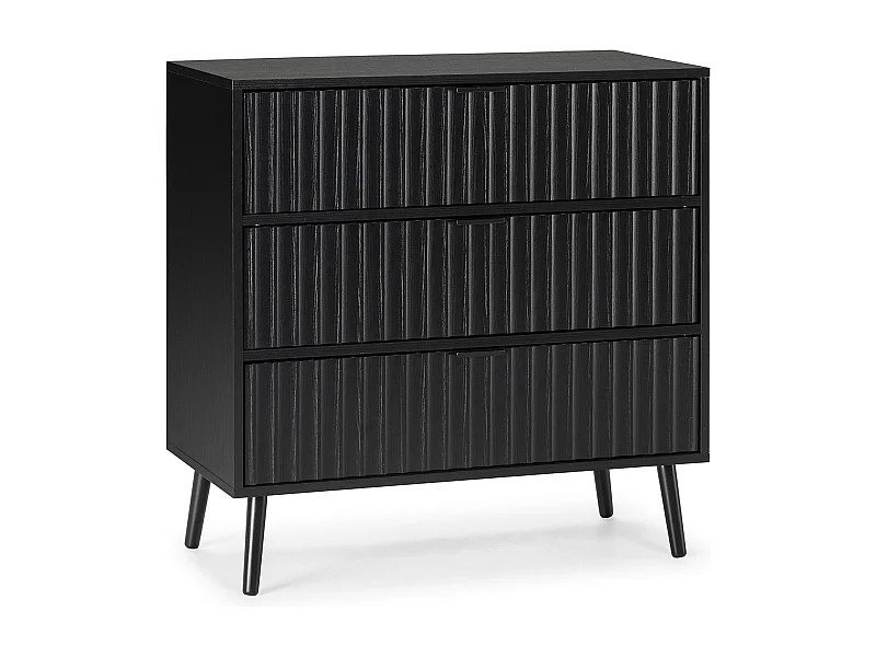 Commode Lluvia 3 tiroirs couleur noir