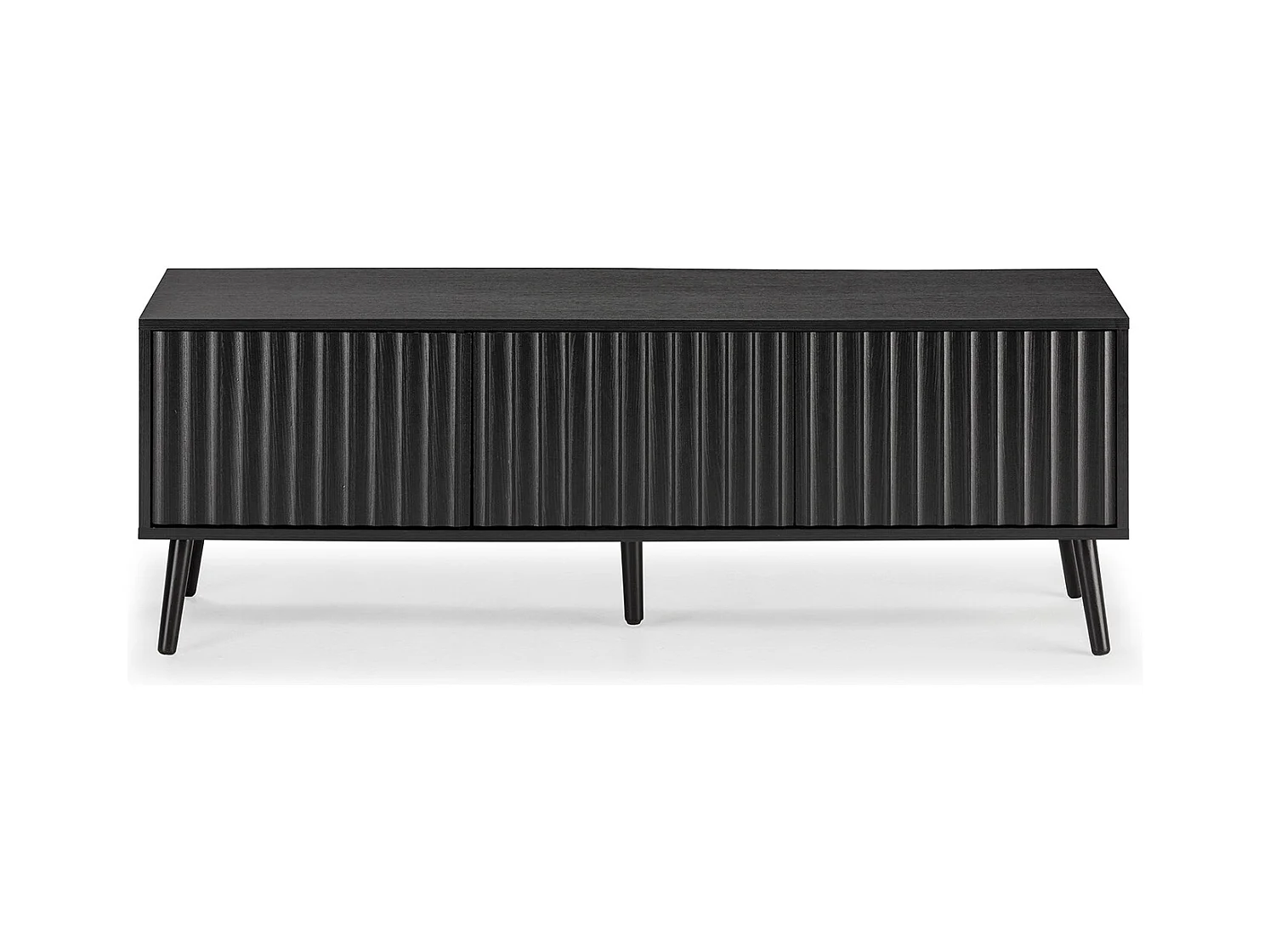 Meuble TV Lluvia 3 portes couleur noir