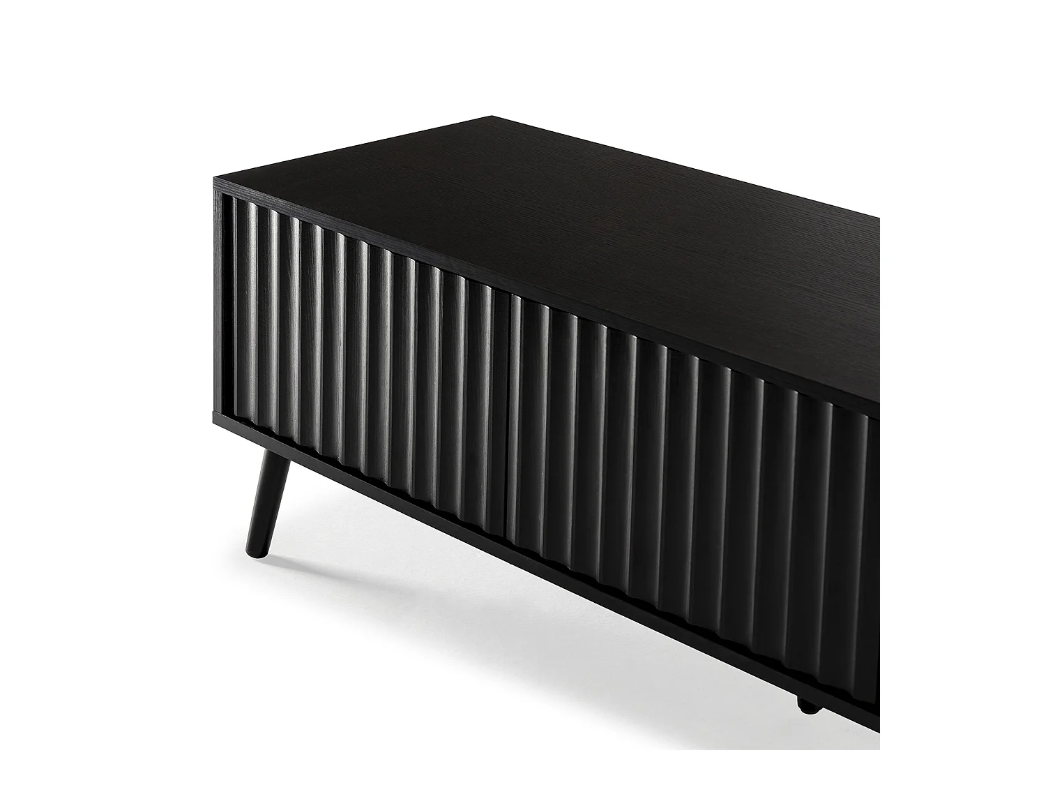 Meuble TV Lluvia 3 portes couleur noir