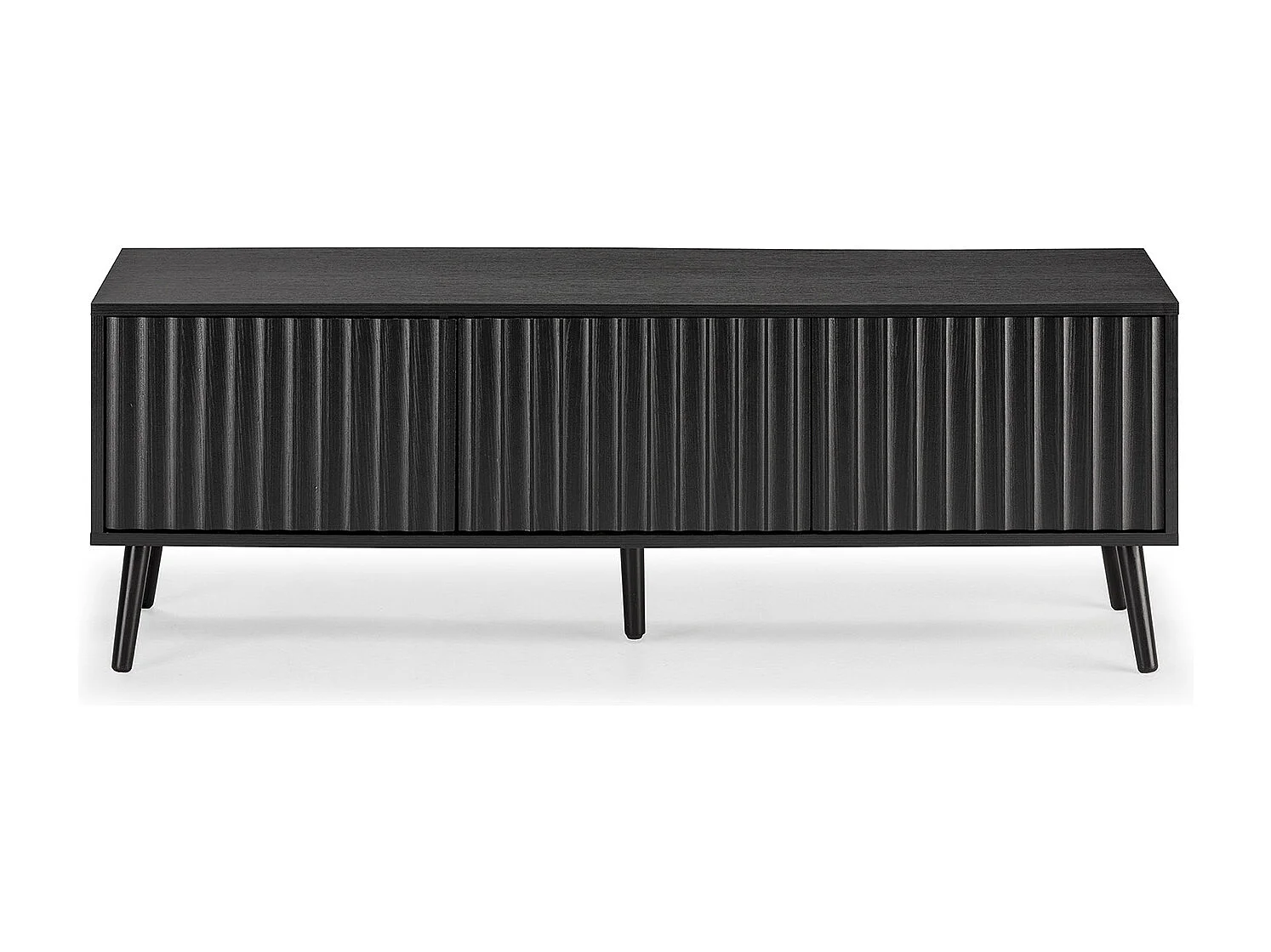 Meuble TV Lluvia 3 portes couleur noir