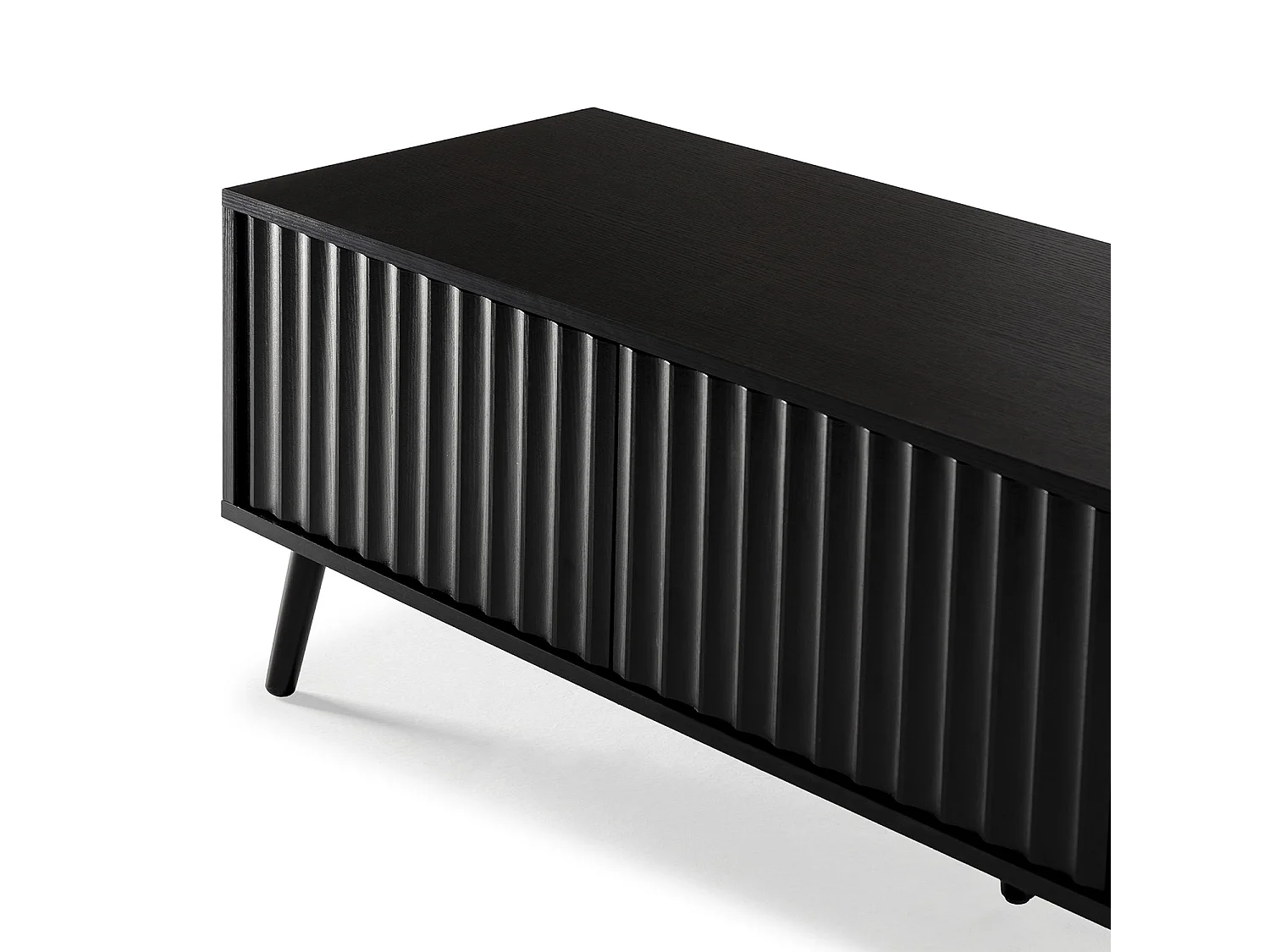 Meuble TV Lluvia 3 portes couleur noir