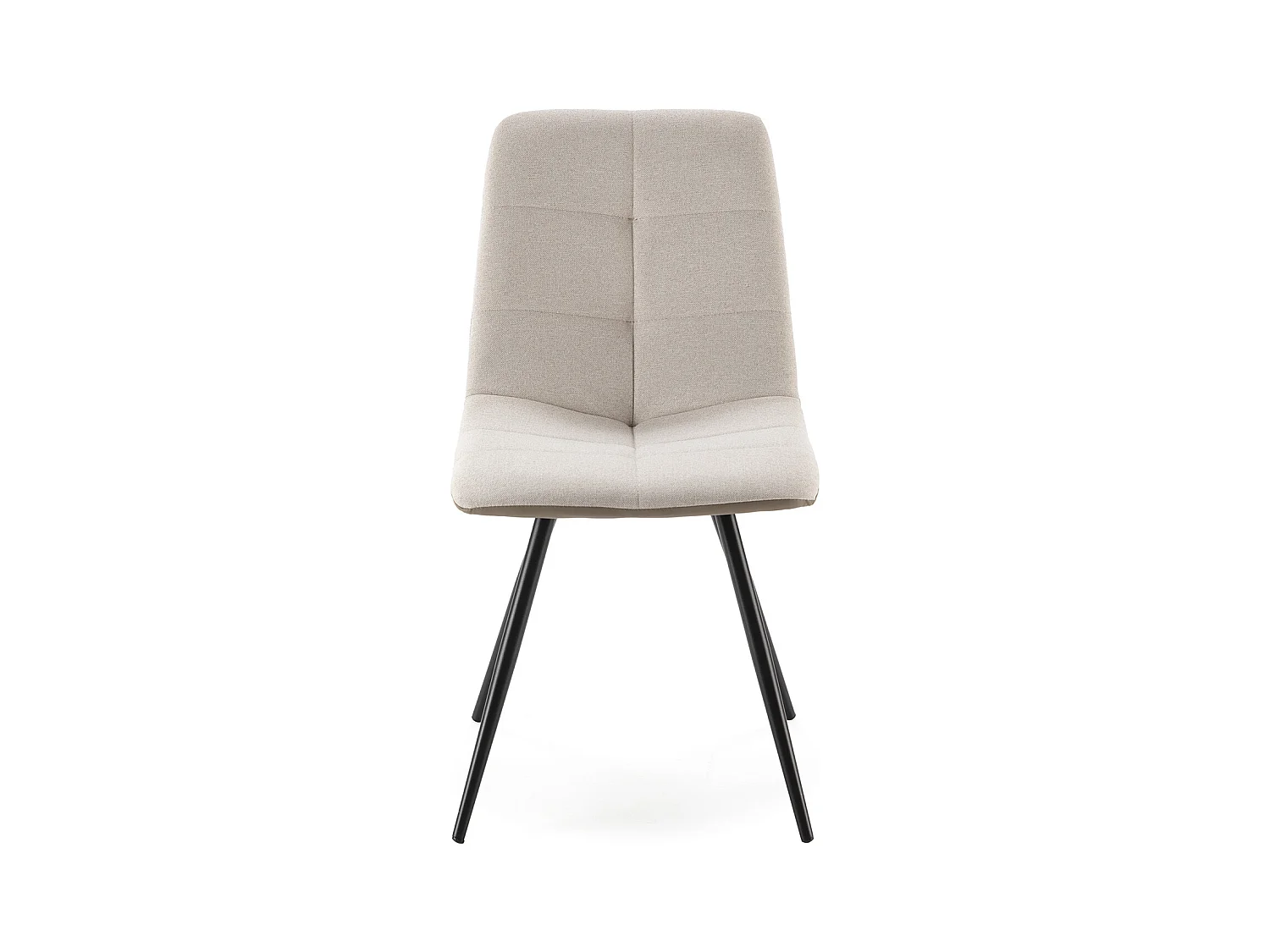 Pack de 2 chaises Prada, tissu et simili cuir Beige