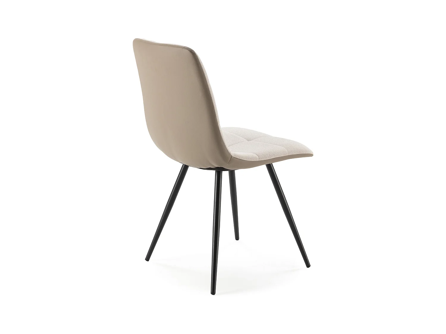 Pack de 2 chaises Prada, tissu et simili cuir Beige