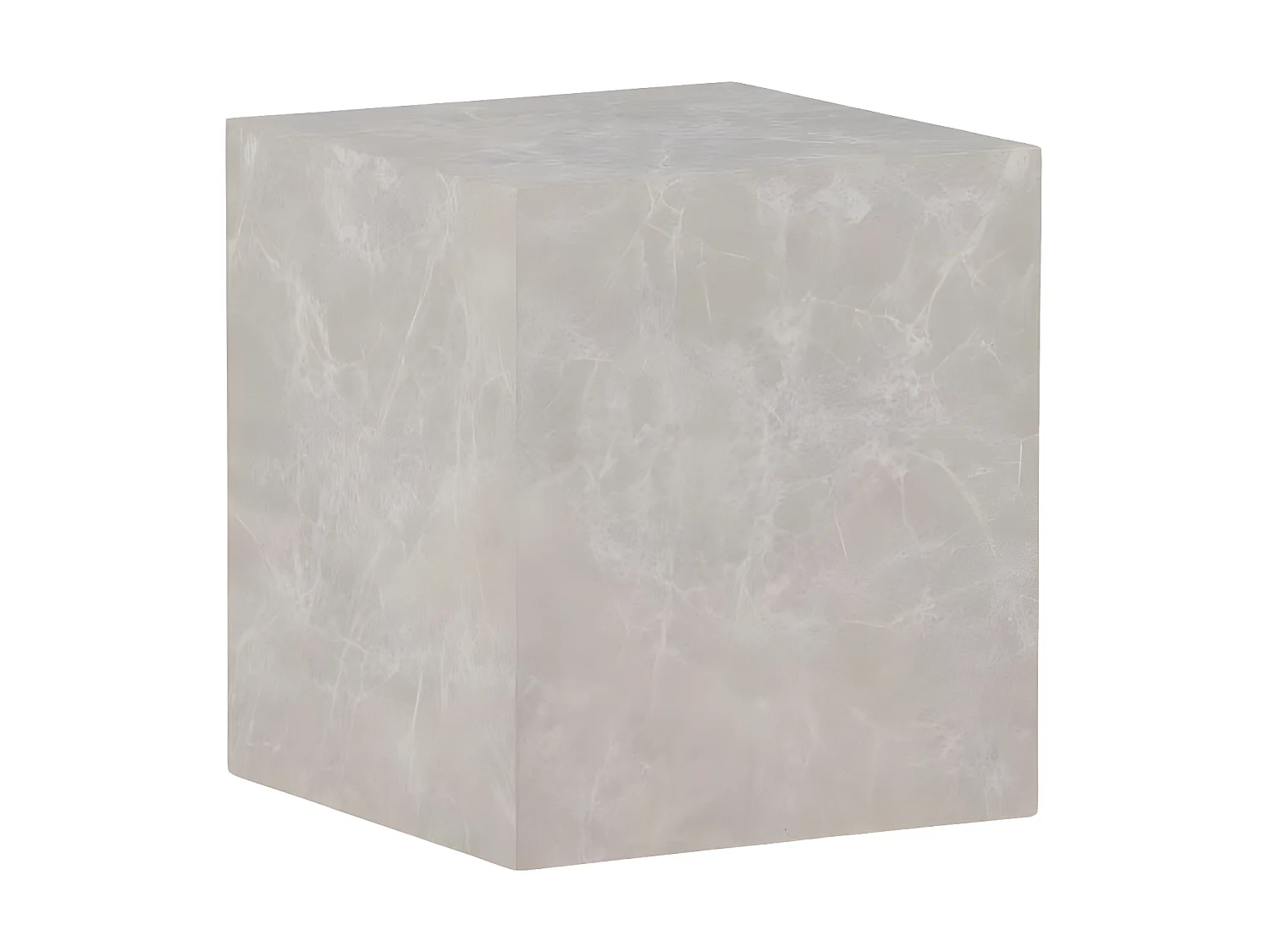 Table d'Appoint Imitation Marbre "York" 45cm Beige