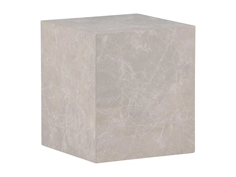 Table d'Appoint Imitation Marbre "York" 45cm Beige