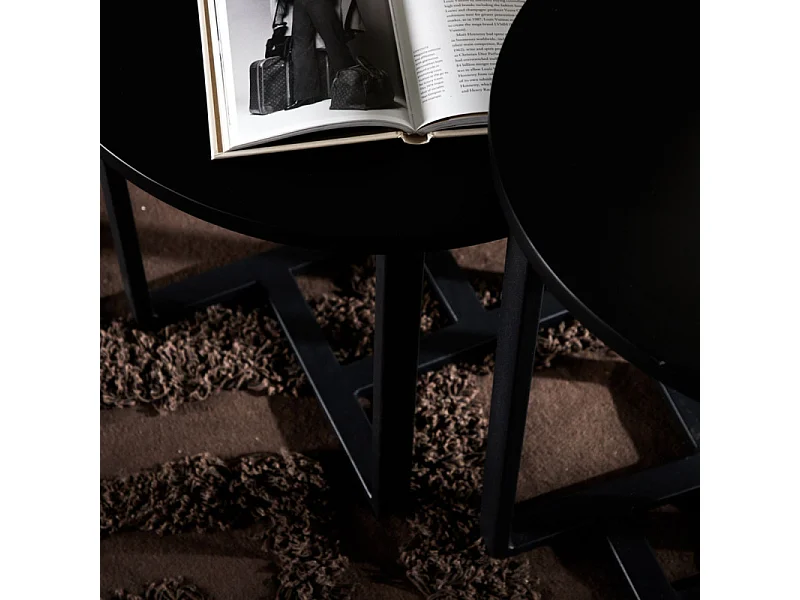 Lawton salontafel 55x40cm zwart.