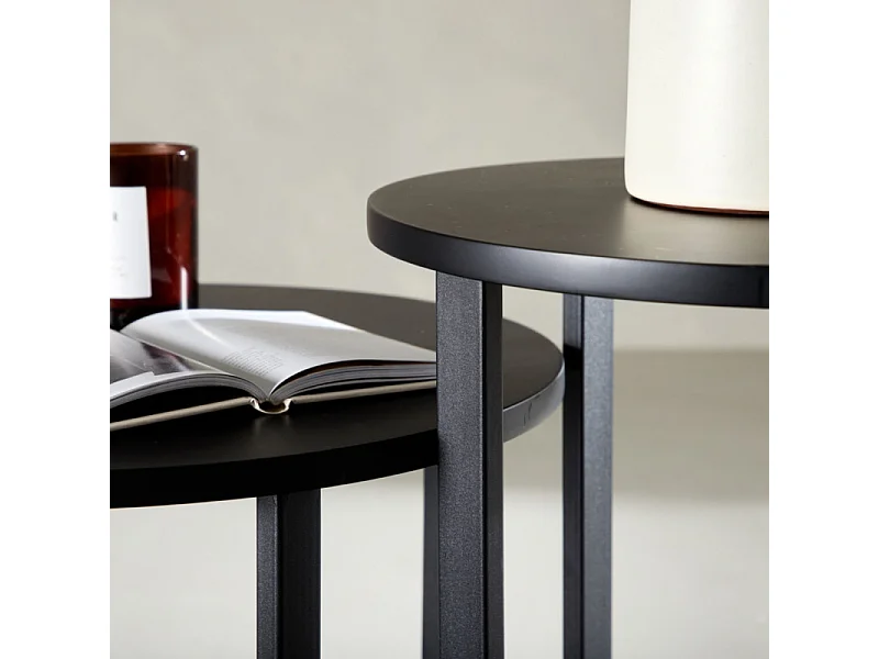 Lawton salontafel 55x40cm zwart.