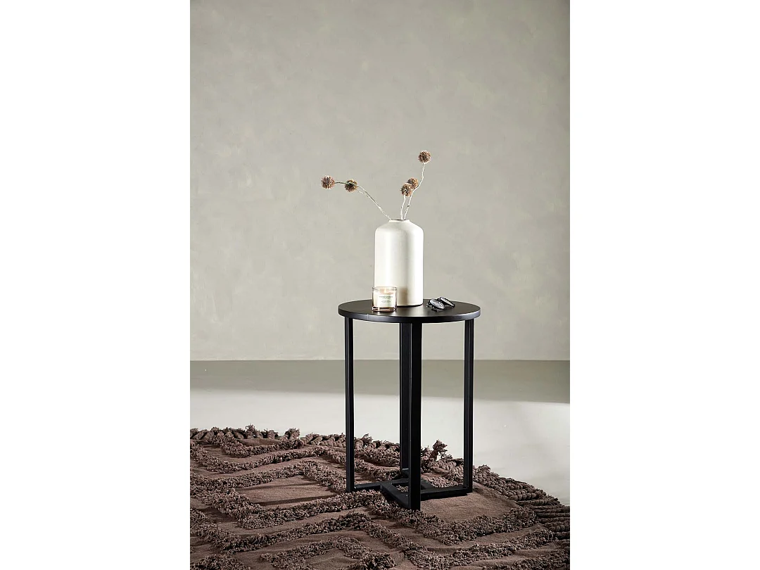 Lawton salontafel 55x40cm zwart.