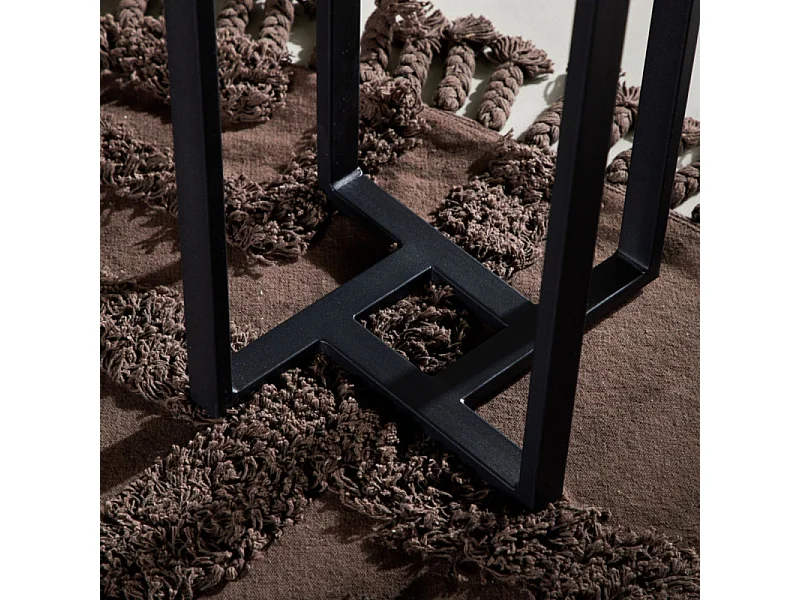 Lawton salontafel 55x40cm zwart.