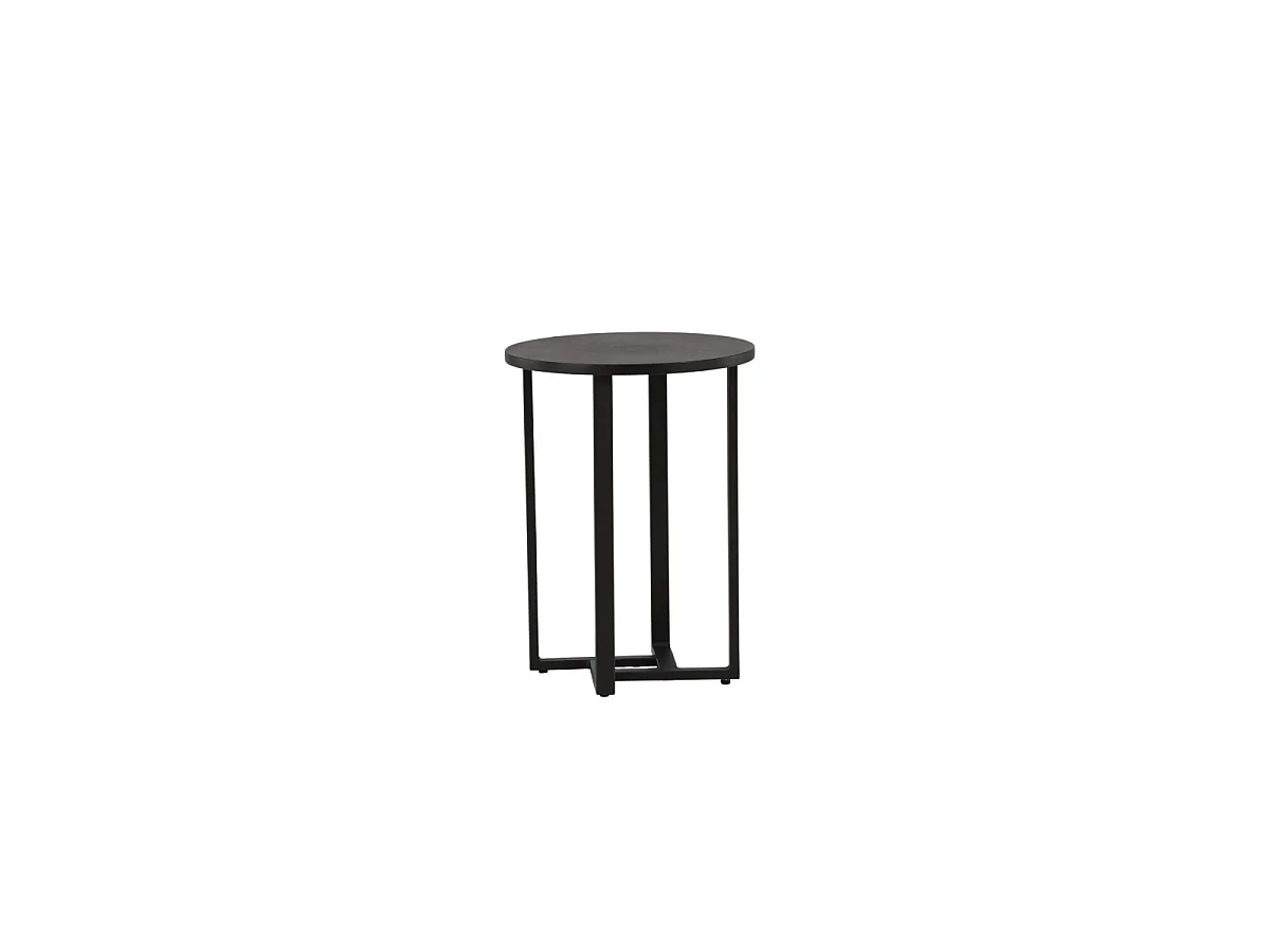 Table d'Appoint Design "Lawton" 55cm Noir
