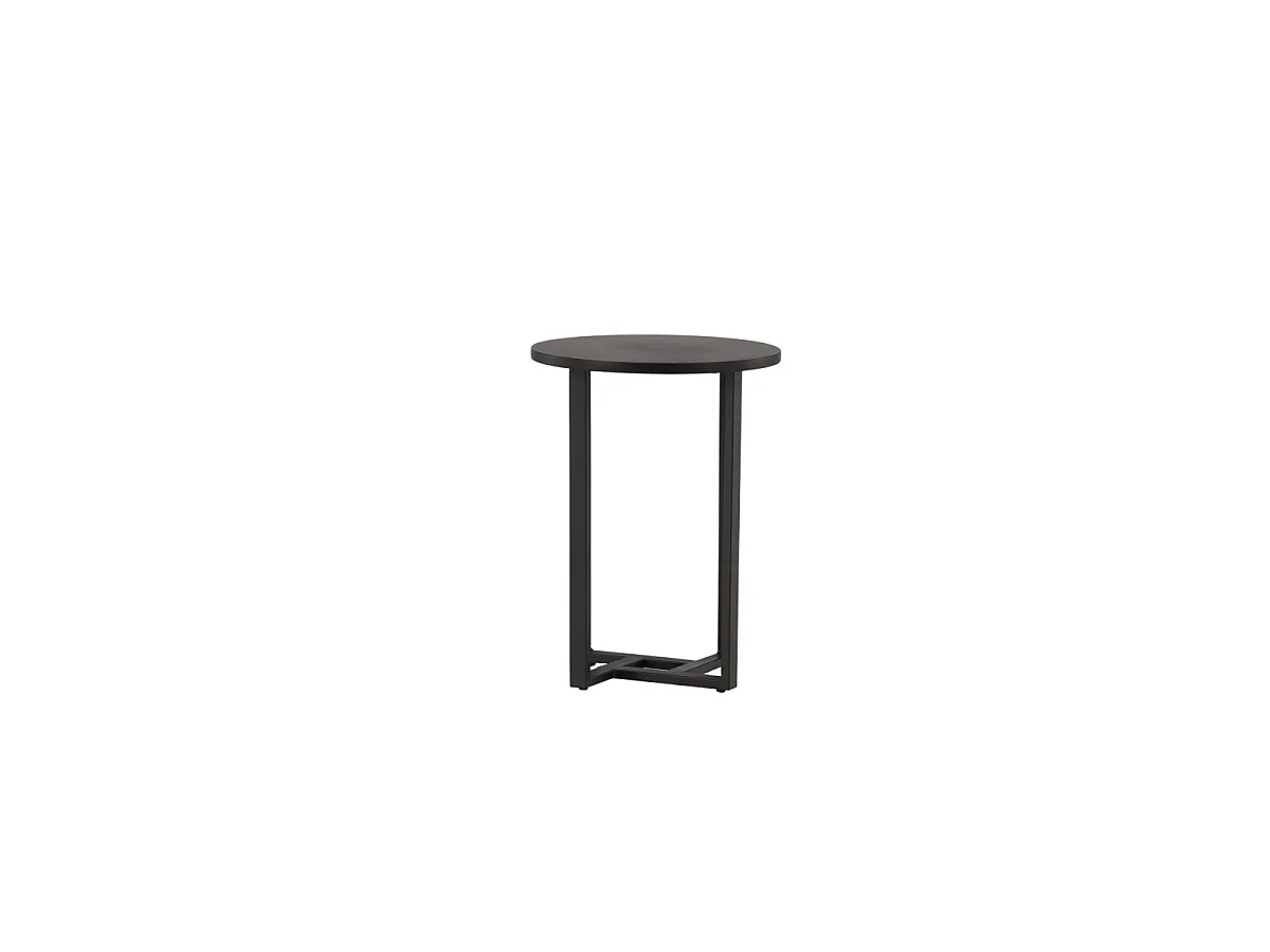 Table d'Appoint Design "Lawton" 55cm Noir