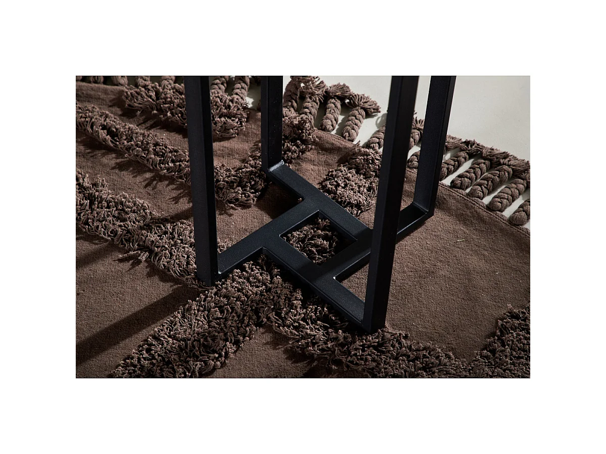 Table d'Appoint Design "Lawton" 55cm Noir