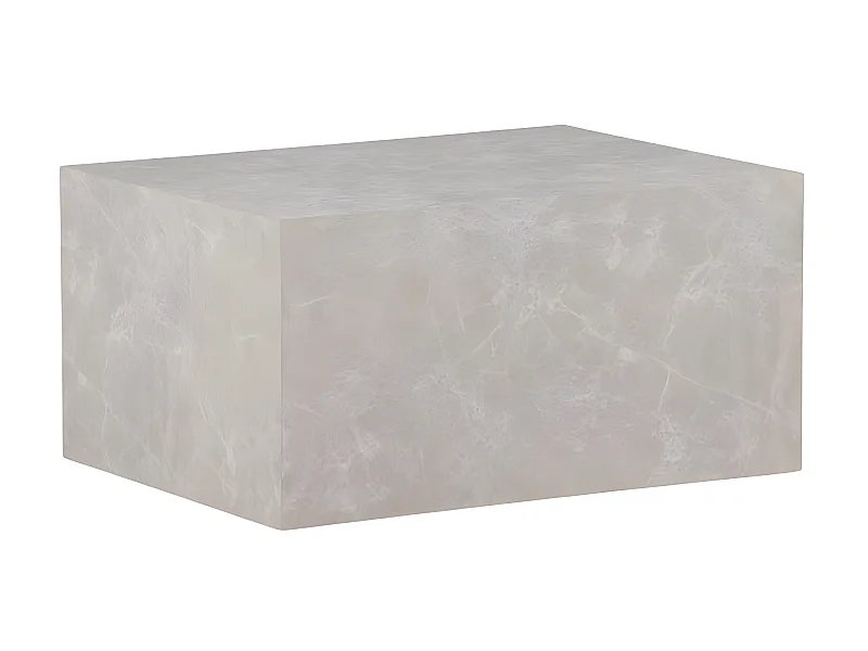 Table Basse Imitation Marbre "York" 80cm Beige