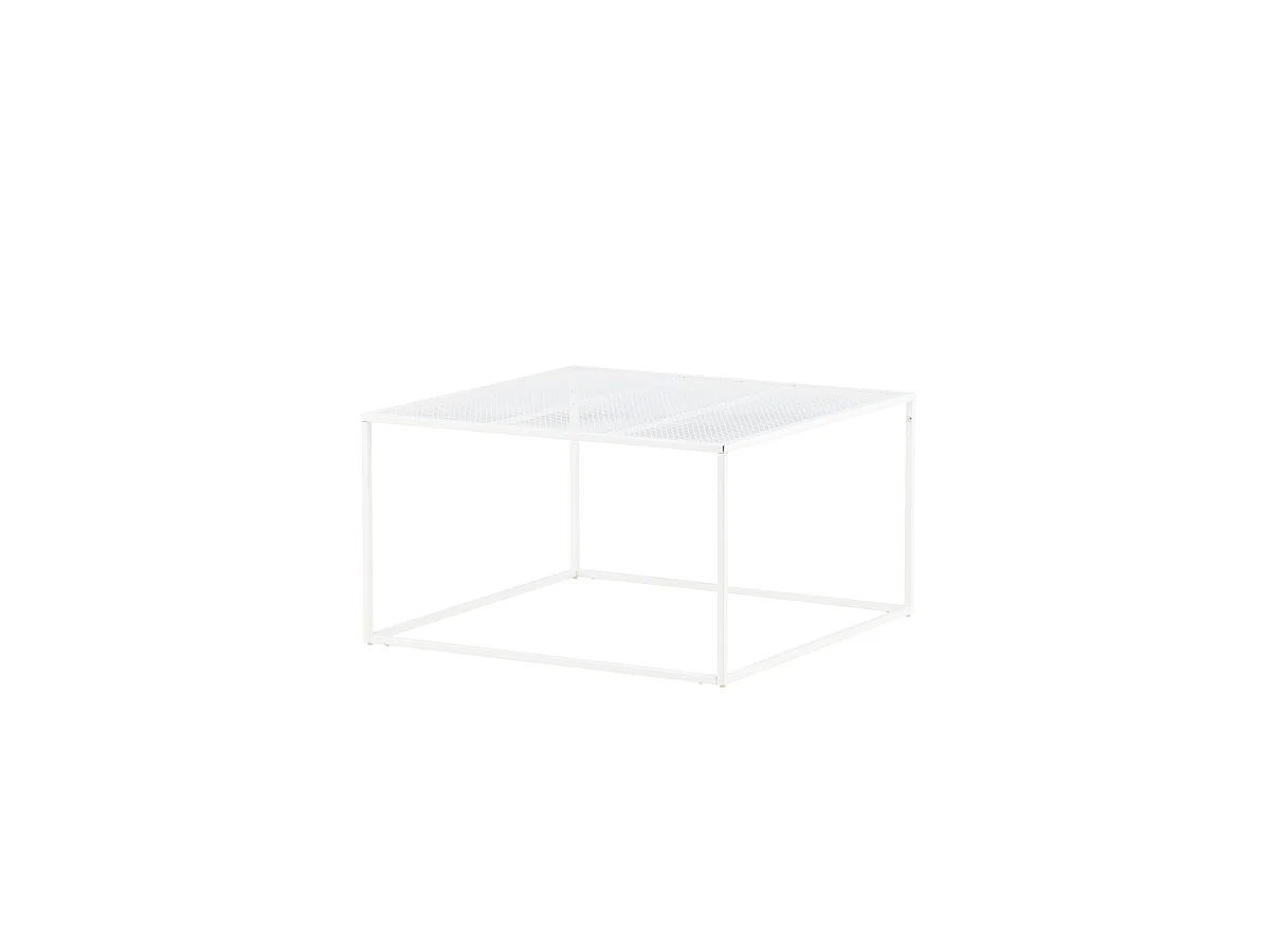 Table Basse en Métal "Netz" 80cm Blanc