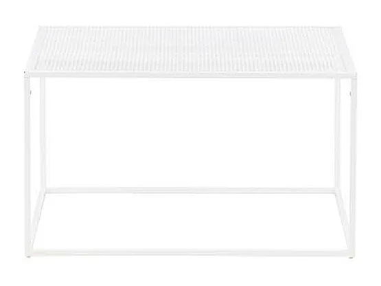 Table Basse en Métal "Netz" 80cm Blanc
