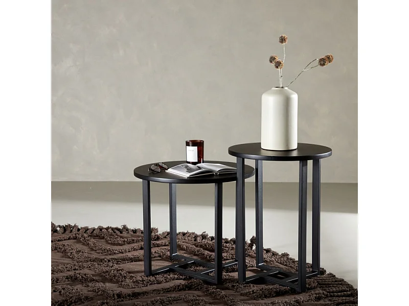 Lawton salontafel 45x50cm zwart.