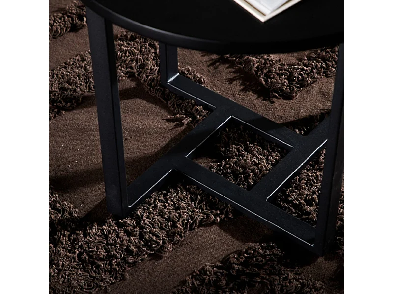 Lawton salontafel 45x50cm zwart.