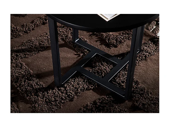 Table Basse Design "Lawton" 50cm Noir