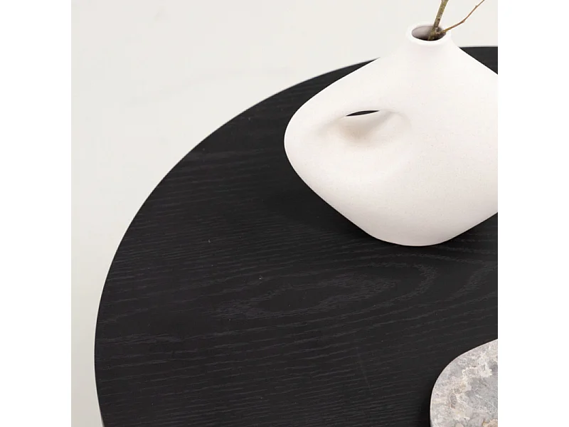 Table Basse Ronde "Salto" 85cm Noir