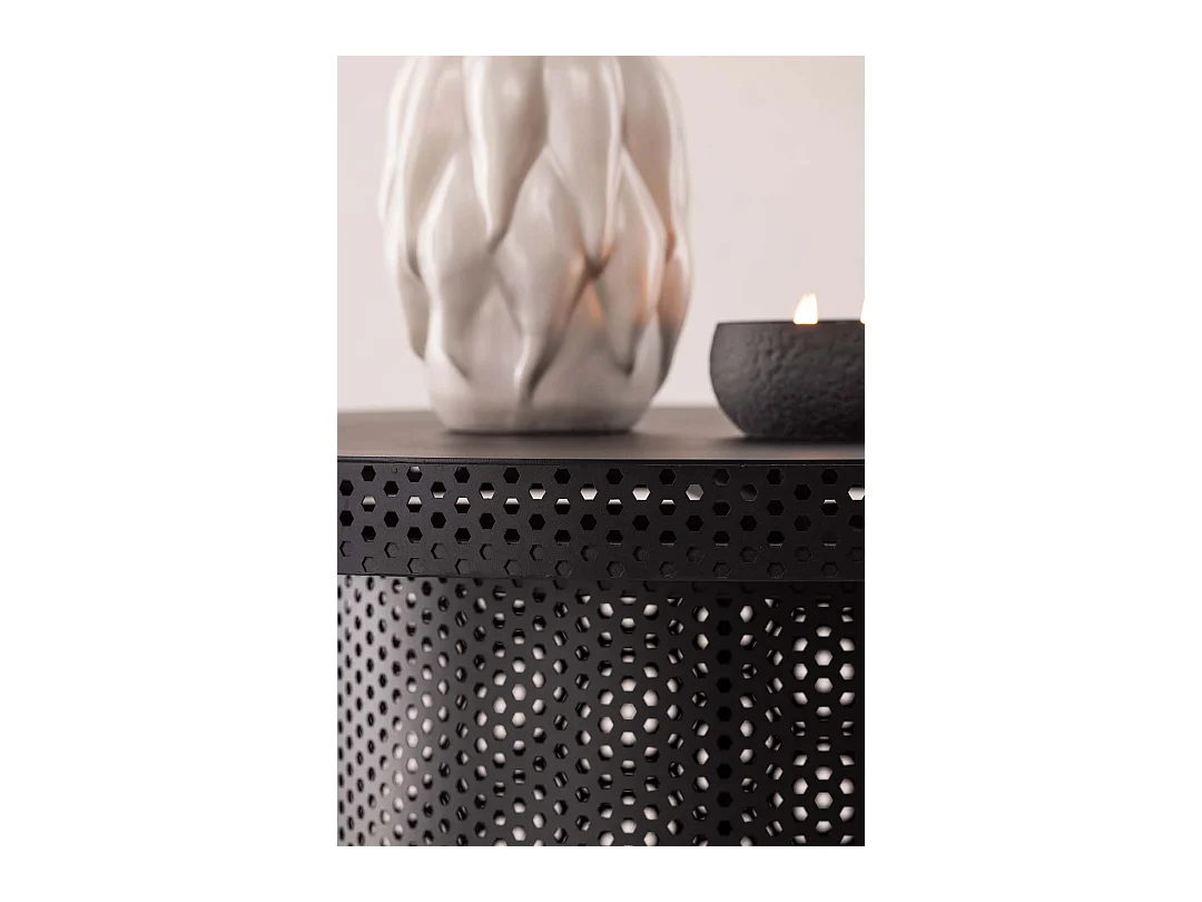 Table Basse Design Ajouré "West End" 100cm Noir
