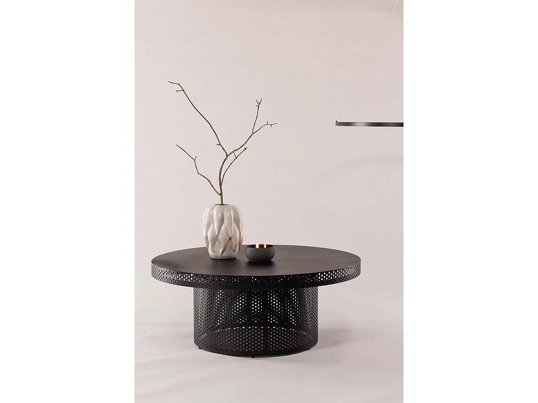 Table Basse Design Ajouré "West End" 100cm Noir