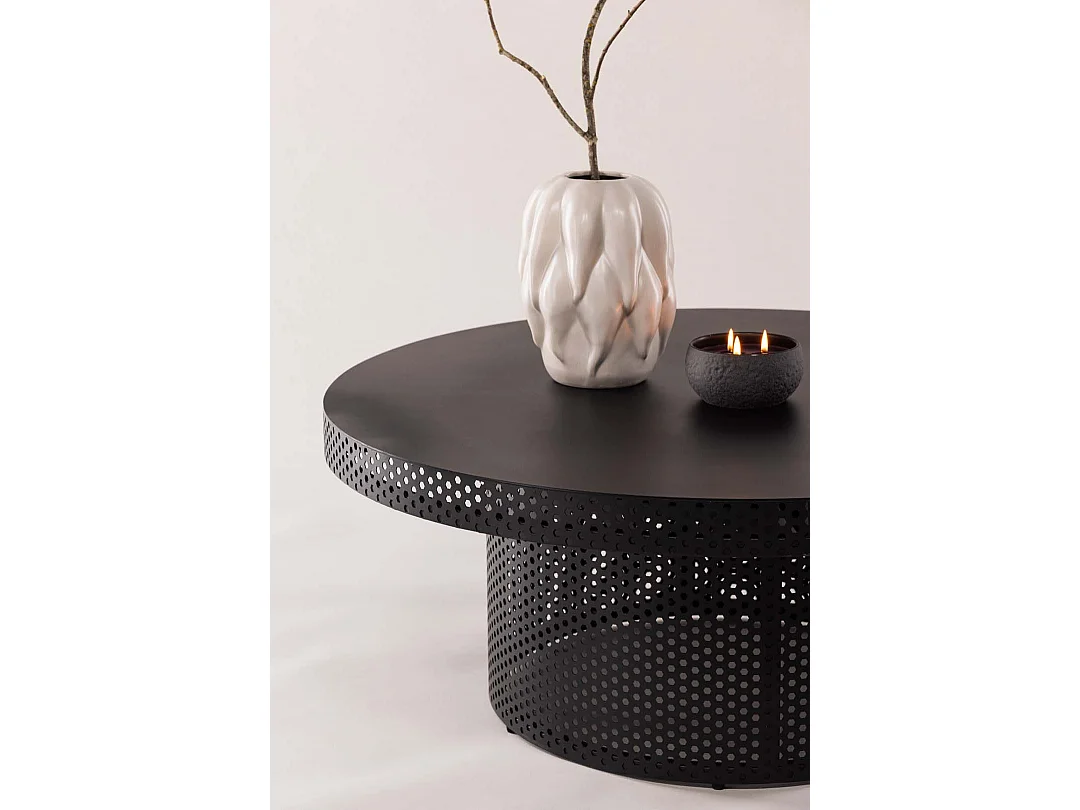 Table Basse Design Ajouré "West End" 100cm Noir