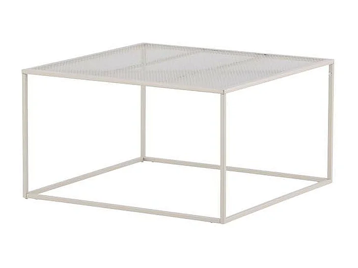 Table Basse en Métal "Netz" 80cm Beige