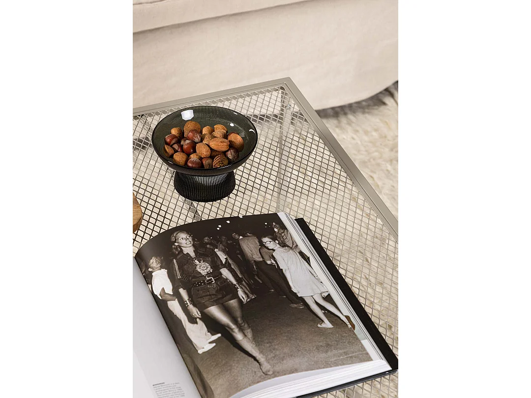 Table Basse en Métal "Netz" 80cm Beige