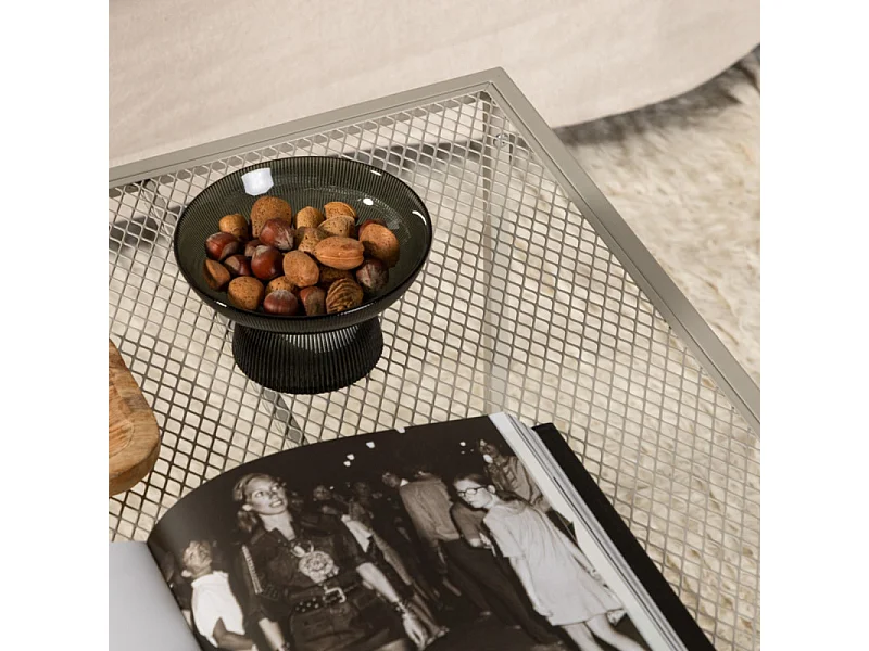 Table Basse en Métal "Netz" 80cm Beige