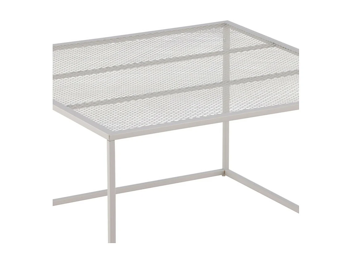 Table Basse en Métal "Netz" 80cm Beige