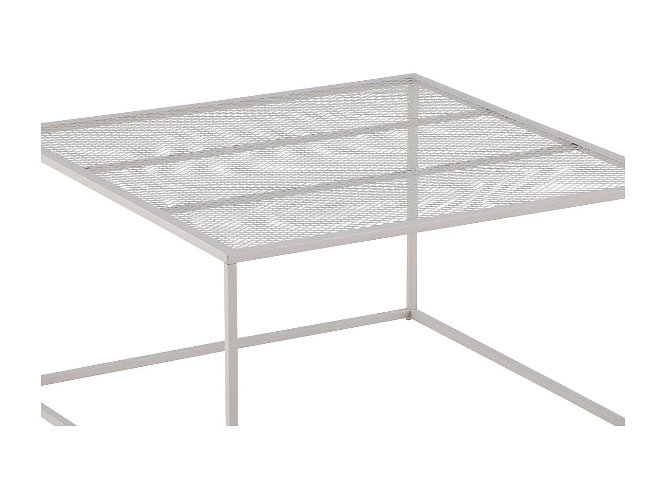 Table Basse en Métal "Netz" 80cm Beige
