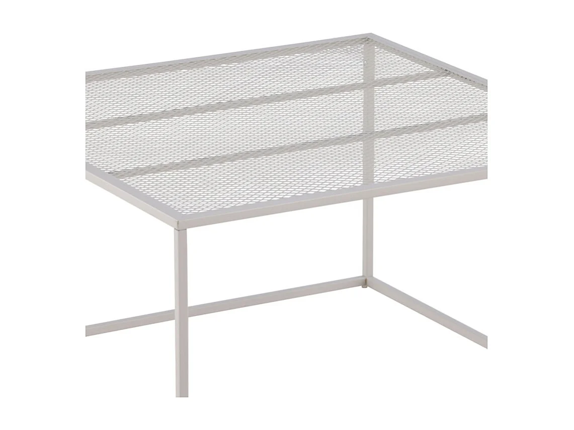 Table Basse en Métal "Netz" 80cm Beige