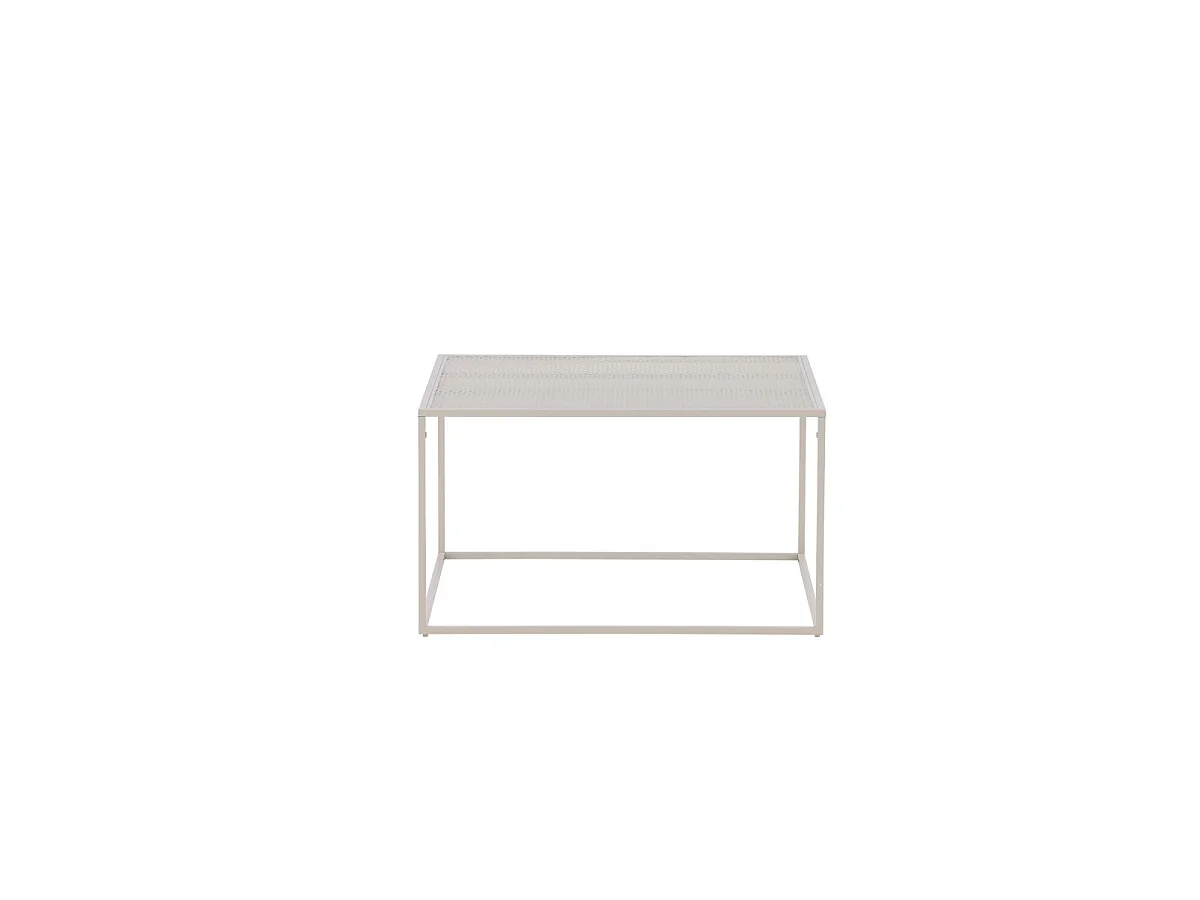 Table Basse en Métal "Netz" 80cm Beige