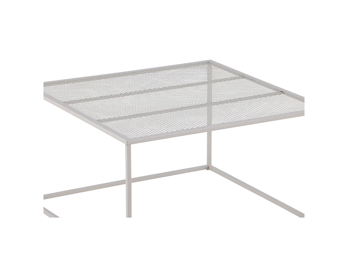 Table Basse en Métal "Netz" 80cm Beige