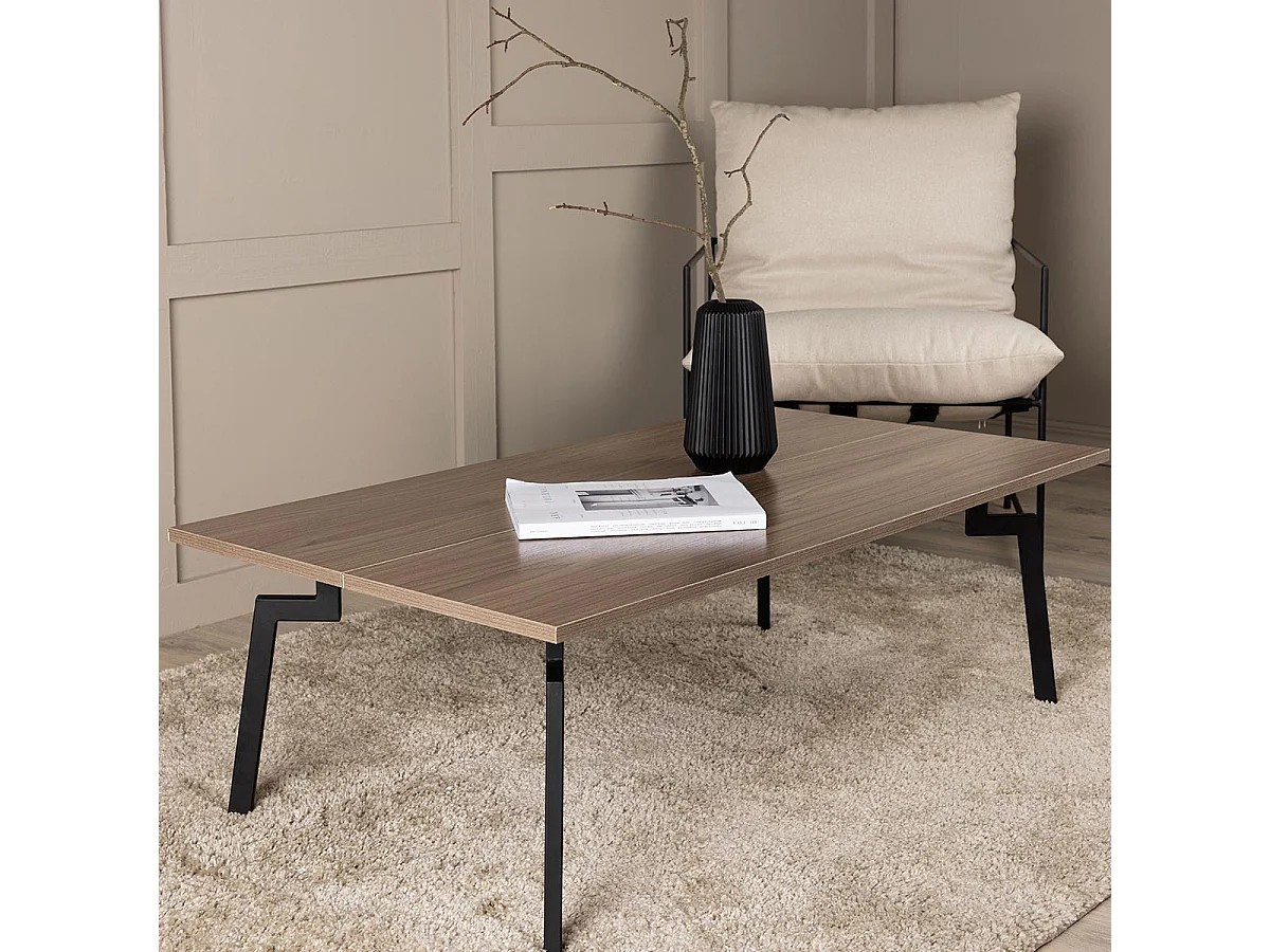 Table Basse Design "Bethan" 120cm Marron