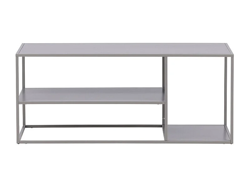 Table Basse Avec Étagères "Staal" 120cm Gris Clair