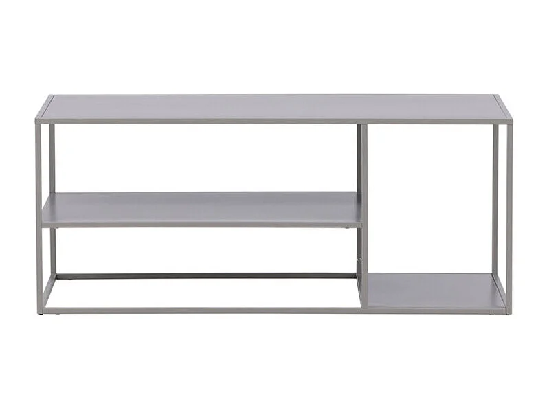 Table Basse Avec Étagères "Staal" 120cm Gris Clair