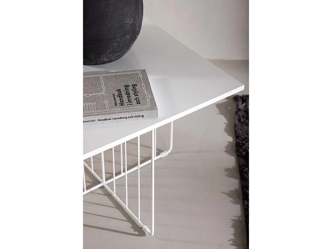 Table Basse Design "Dayton" 60cm Blanc